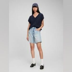 Gap tall women's navy cable knit sweater vest small